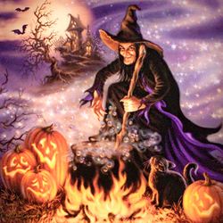 All Hallows Eve LED Tabletop Nightlight Purple