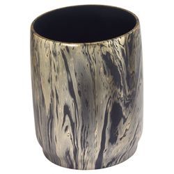 Harper Wastebasket Black/Gold