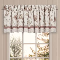 Santa Rosa Embroidered Tailored Valance Natural 88 x 21