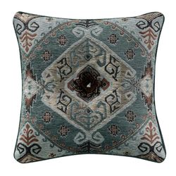 Telluride Tufted Pillow Teal 18 Square