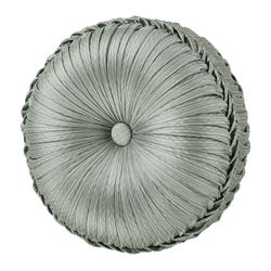 Martina Pleated Tufted Pillow Sage Round