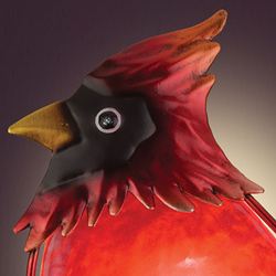 Cardinal Stained Glass Nightlight Red