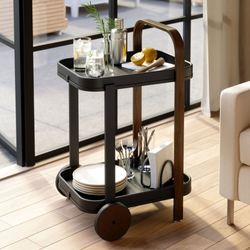 Bellamy Serving Cart with Tray Black
