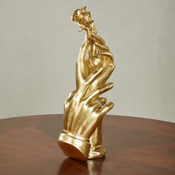 With This Rose Table Sculpture Champagne Gold