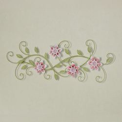 Posy Floral Vine Wall Art Pink