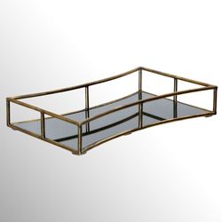 Vale Mirror Tray Antique Brass