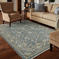 Orsman Rectangle Rug Blue