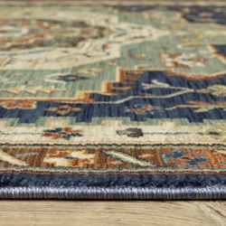 Vardell Rectangle Rug Blue