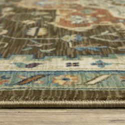 Vardell Rectangle Rug Brown