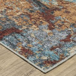 Resbrach Rectangle Rug Blue