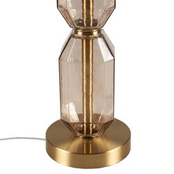 Zirconia Faceted Glass Table Lamp Sienna Brown