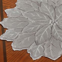 Velvet Poinsettia Placemats Set of Four