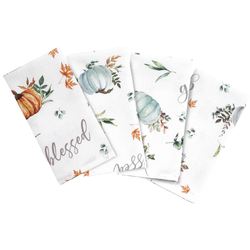 Grateful Patch Napkins White Set of Four