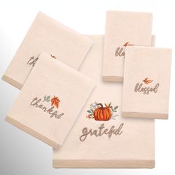 Grateful Patch Bath Towel Set of Five Ivory Bath Hand Fingertip