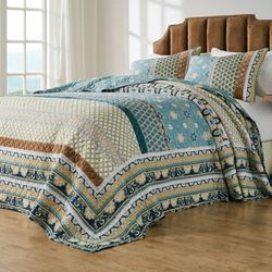 Thalia II Bedspread Set Blue
