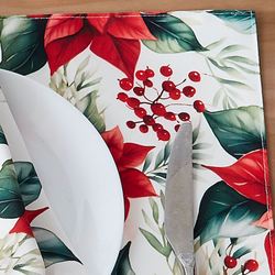 Poinsettia Placemats Red Set of Four