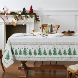 Trees Oblong Tablecloth Green