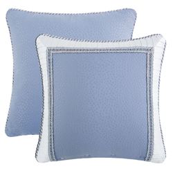 Floral Damask Reversible Dotted European Sham Celestial Blue