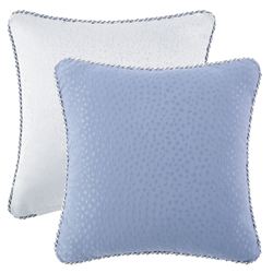 Floral Damask Reversible Dotted Pillow Celestial Blue 16 Square