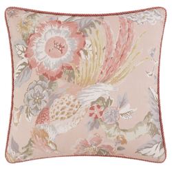 Audrey Floral Corded Pillow Rose Quartz 18 Square