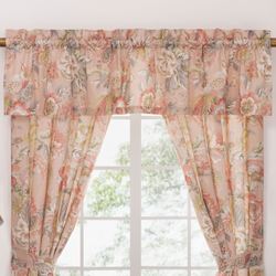 Audrey Floral Tailored Valance Rose Quartz 80 x 17