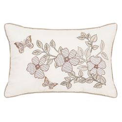 Rosewood Embroidered Rectangle Pillow