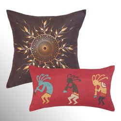 Sand Dune Decorative Pillows Multi Warm Set of Two