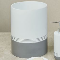 Silver Luxe Wastebasket