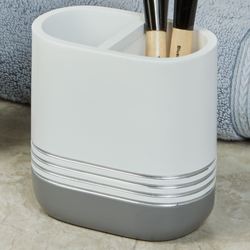 Silver Luxe Brush Holder