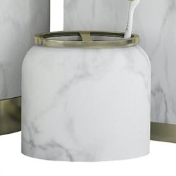 Misty Silver Brush Holder