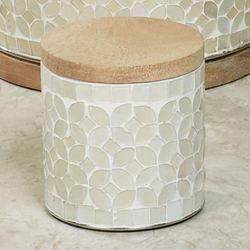 Trillium Covered Jar Ivory