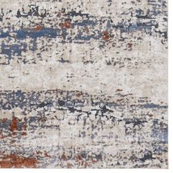 Jenelle Rug Runner Ivory/Blue 26 x 8