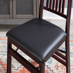 Vaughn Folding Chairs Espresso Set of Two