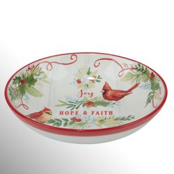 Winter Greens Large Serving Bowl Red/Green