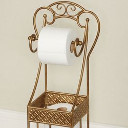Lanora Toilet Paper Holder Stand Aged Gold
