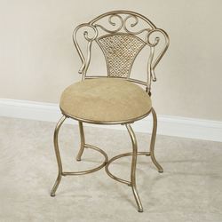 Lanora Vanity Chair Platinum