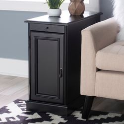 Shiloh Chairside Storage Table Black