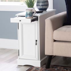 Shiloh Chairside Storage Table White