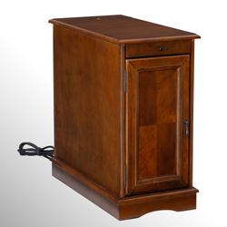 Shiloh Chairside Storage Table Autumn Cherry