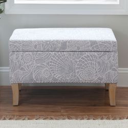 Fountaine Storage Ottoman Gray