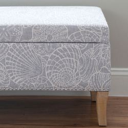 Fountaine Storage Ottoman Gray