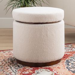 Lea Storage Ottoman Off White