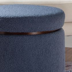 Lea Storage Ottoman Blue