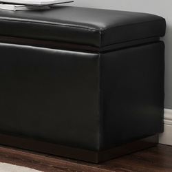 Neo Rectangle Storage Bench Black