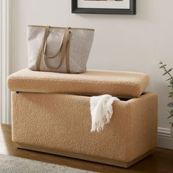 Mya Rectangle Storage Bench Sand