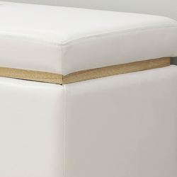 Eli Rectangle Storage Bench Off White