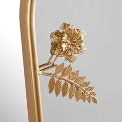 Adaline Arched Floral Wall Mirror Gold