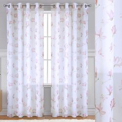 Welton Semi Sheer Grommet Curtain Panel White