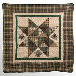 Pine Star Patchwork Throw Blanket Multi Warm 60 x 60