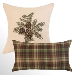 Pine Star Decorative Pillows Multi Warm Set of Two
